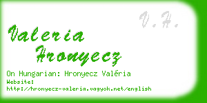 valeria hronyecz business card