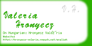 valeria hronyecz business card